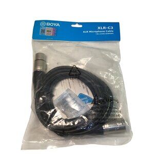 BOYA XLR-C3 10ft Microphone / Speaker Cable Male/Female Ends New Sealed Pkg